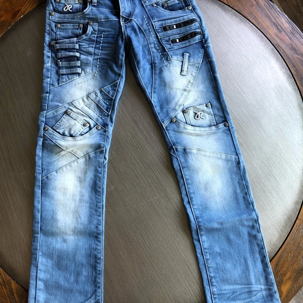 Biker jeans. Never worn. Size 24. Hemmed to fit 5”2 human - Picture 2 of 2